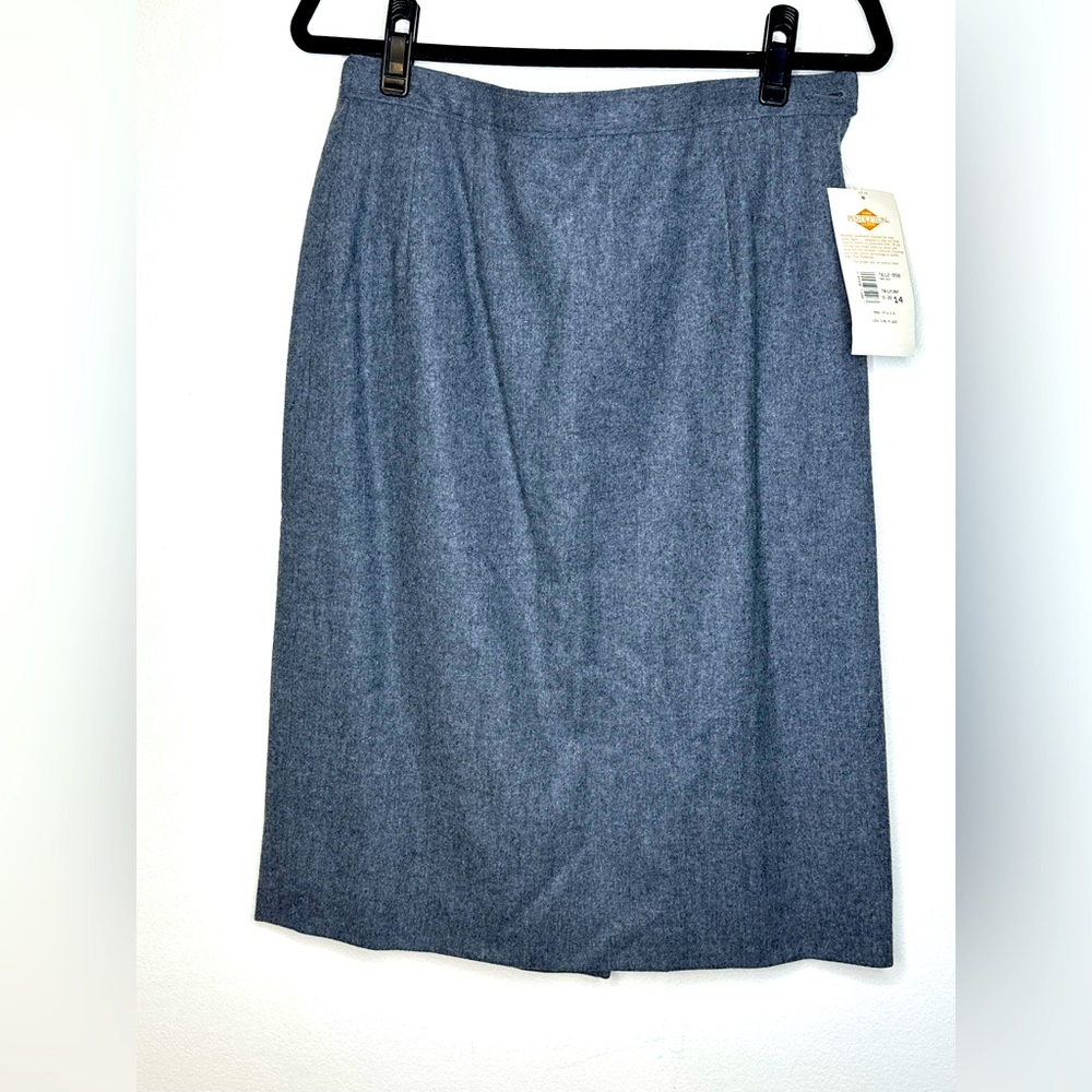 NWT Pendleton town & country gray wool skirt- vintage sz 14